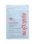 Sleep patches packaging with 'kip&glow' branding on a pale blue background